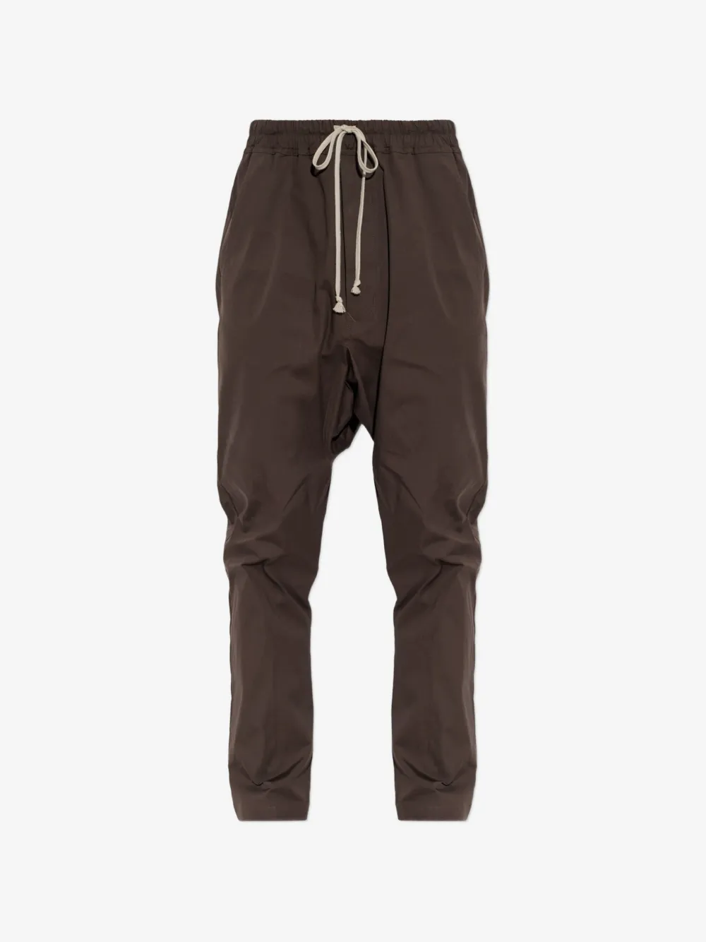 Rick Owens 드롭 크로치 드로스트링 팬츠 | 브라운 | Image 1