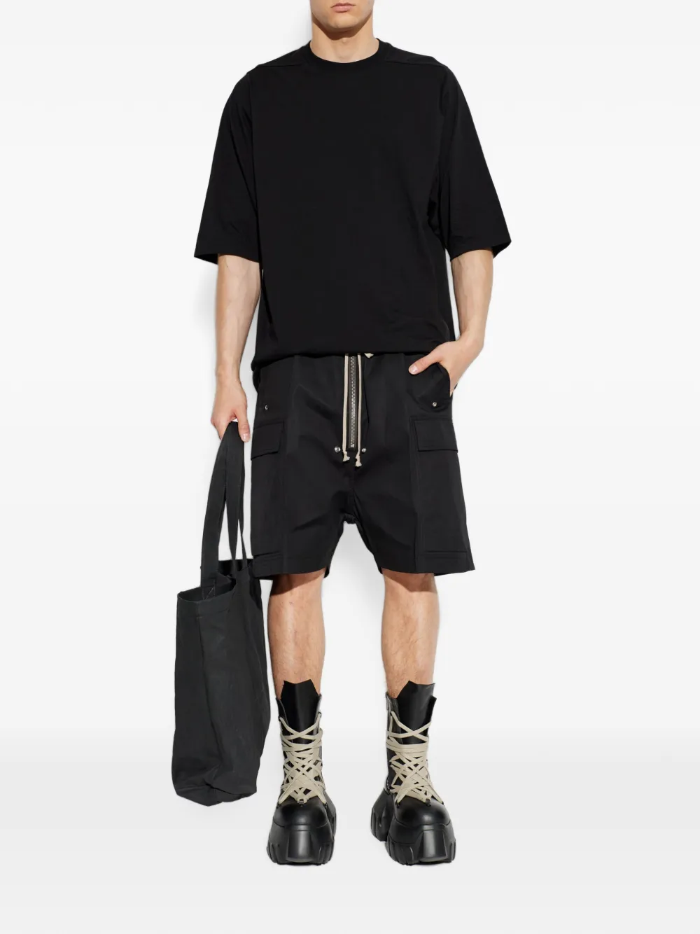 Rick Owens Katoenen T-shirt met korte mouwen Zwart