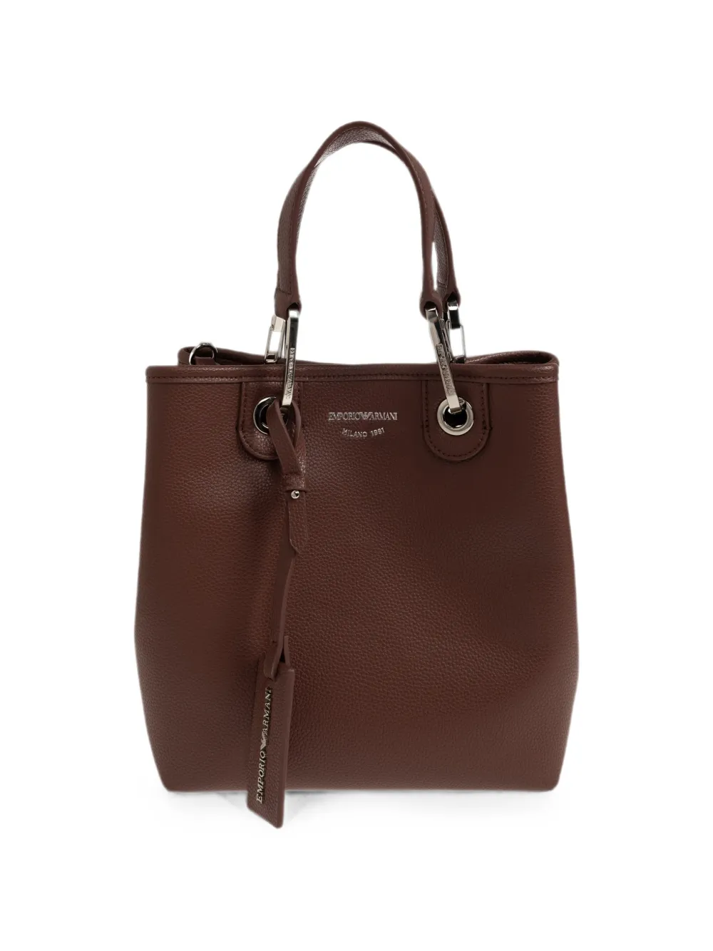 Emporio Armani logo-print tote bag - Braun