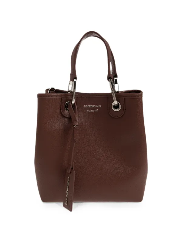Emporio Armani Logo-print Tote Bag in Brown