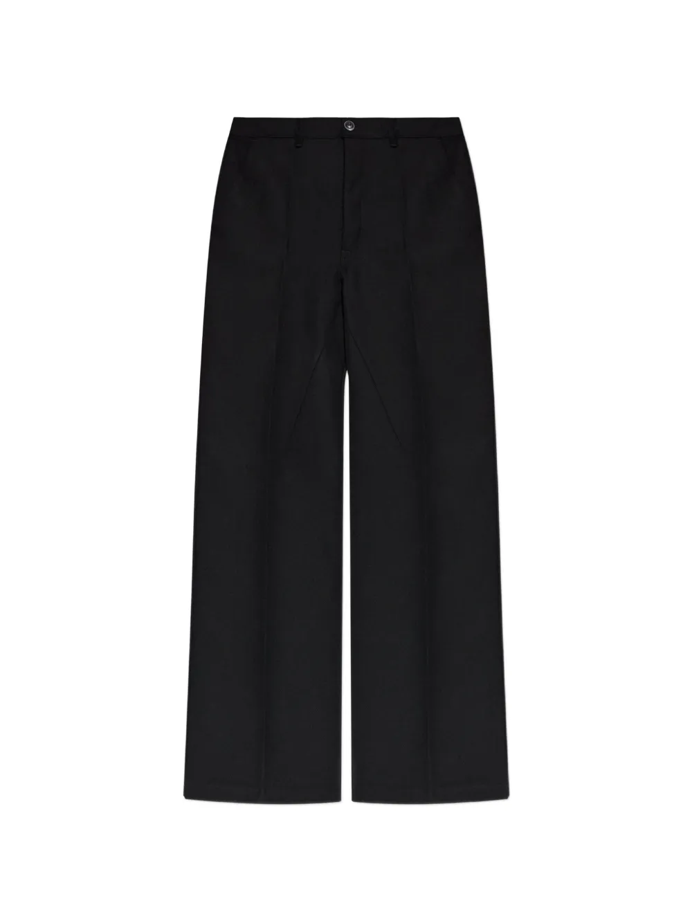 Rick Owens Wollen broek met wijde pijpen Zwart