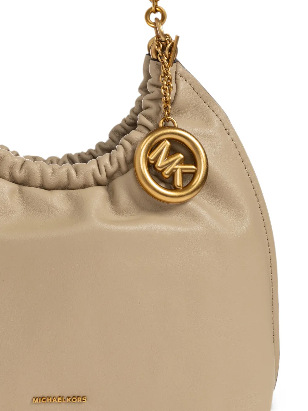 Michael Kors medium Indie leather bucket bag Beige