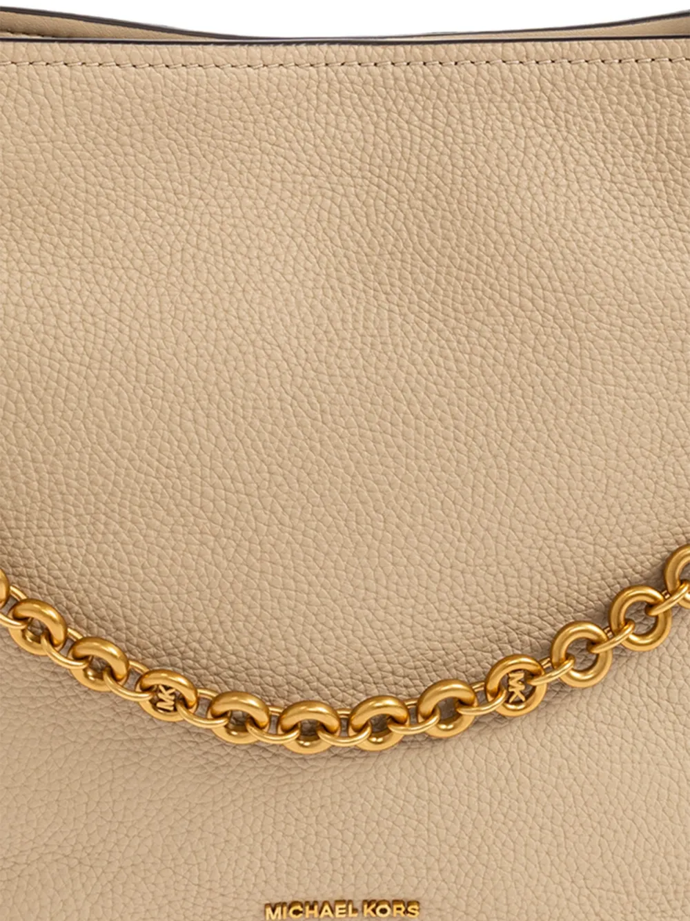 Michael Kors Nolita chain-link leather tote bag Beige