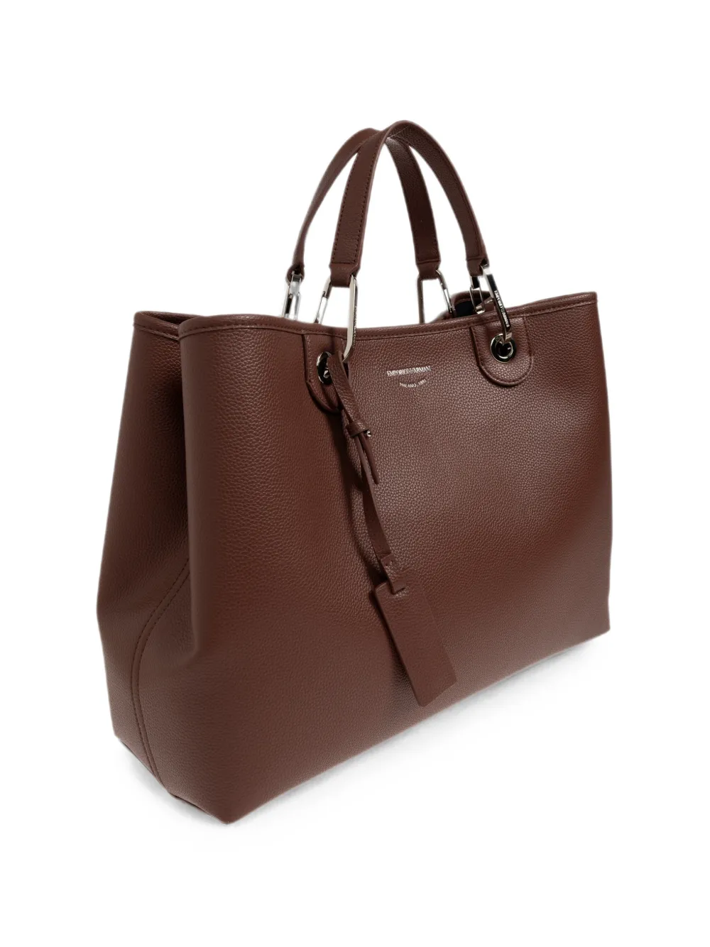 Emporio Armani Shopper met bewerkt effect en logoprint Bruin