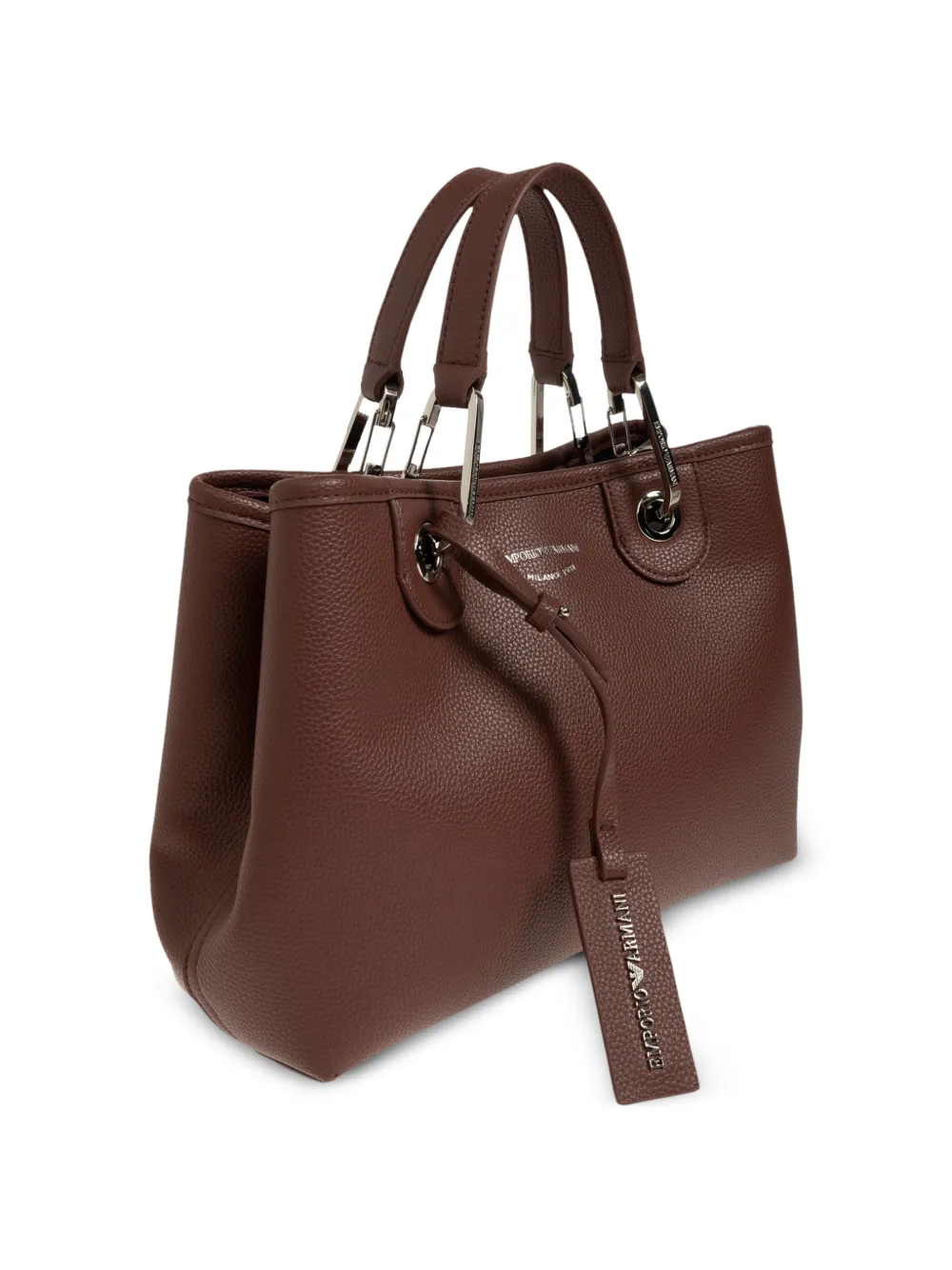Emporio Armani Shopper met bewerkt effect en logoprint Bruin