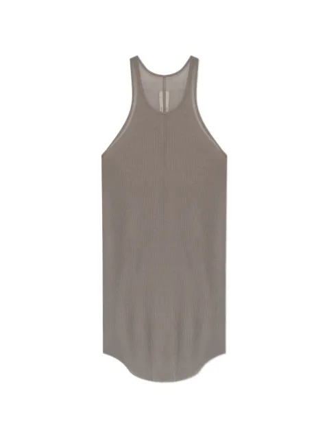 Rick Owens t-shirt côtelé à ourlet incurvé