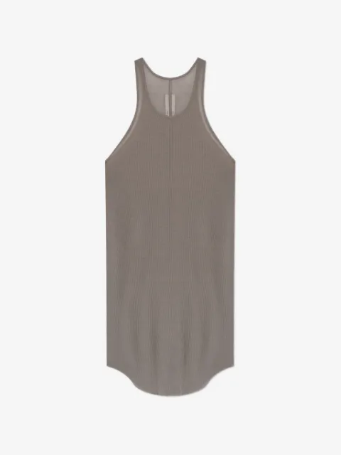 Rick Owens ribbed-knit curved-hem T-shirt