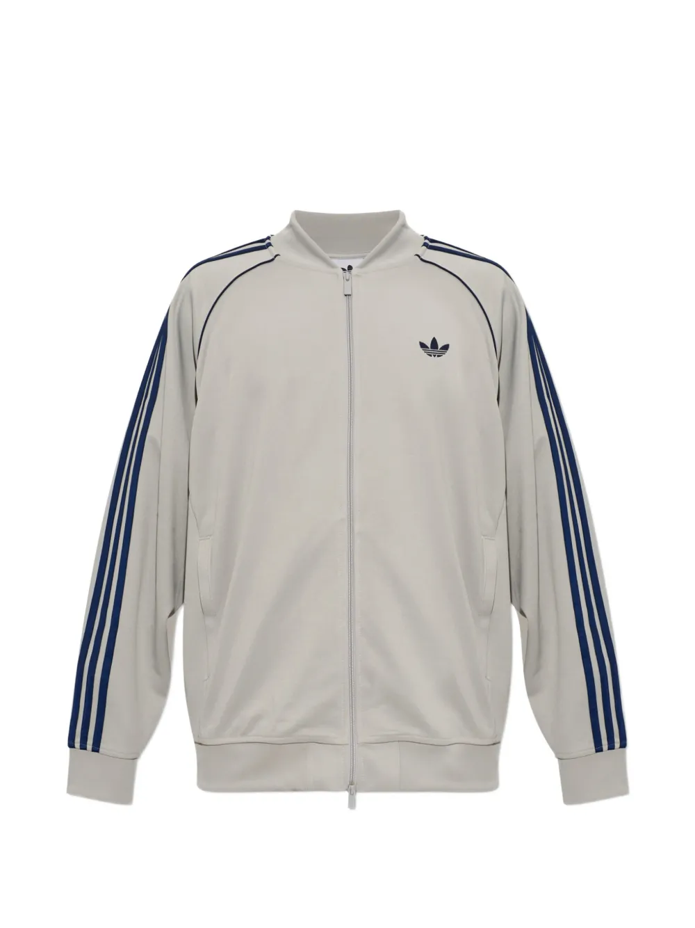 adidas logo-embroidered zip-up sweatshirt - Grau