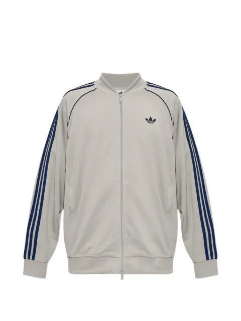 adidas logo-embroidered zip-up sweatshirt