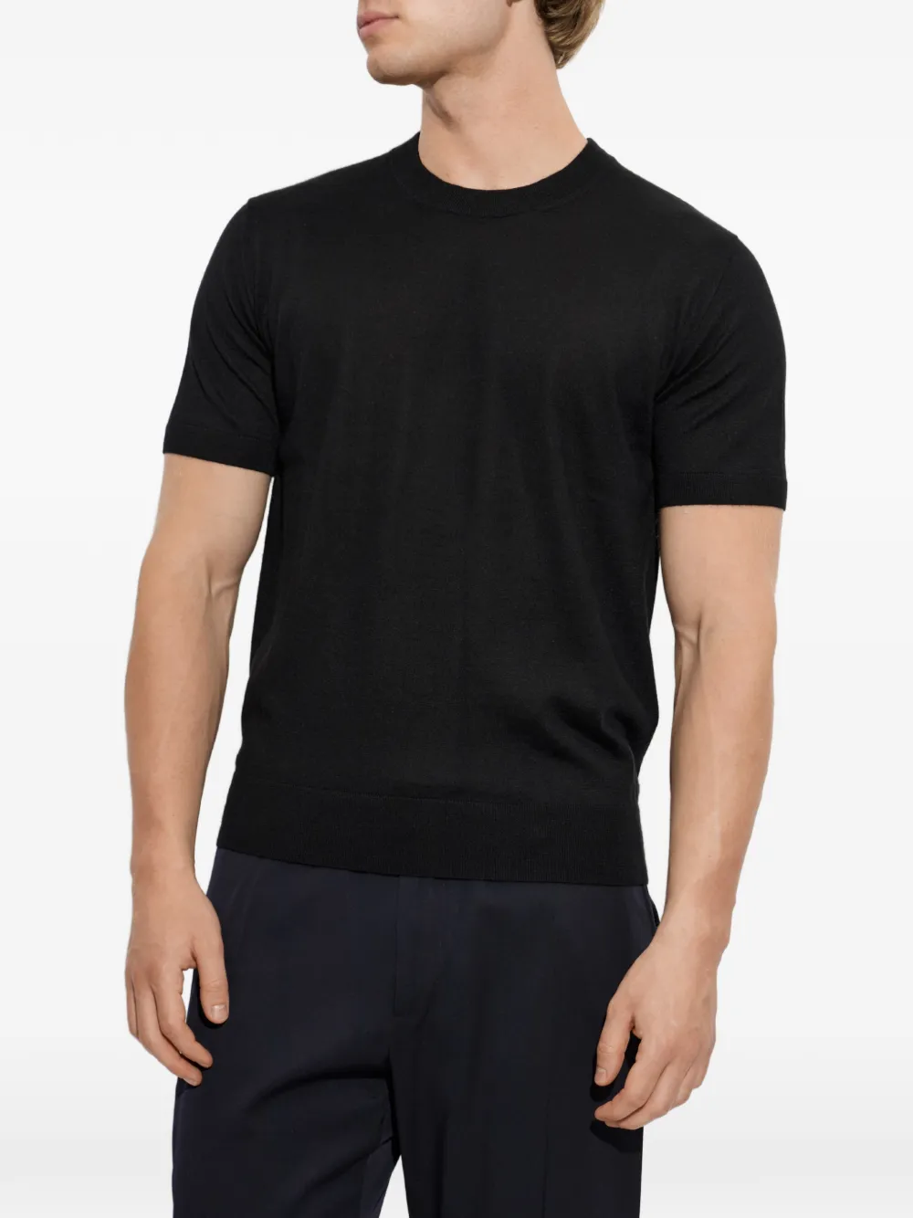 Brioni T-shirt met ronde hals Zwart