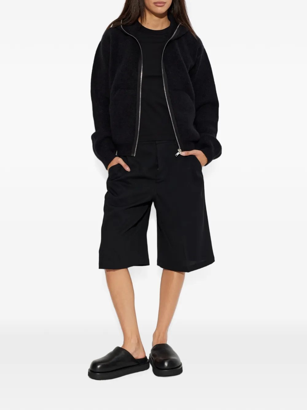 Rick Owens Vest met capuchon Zwart