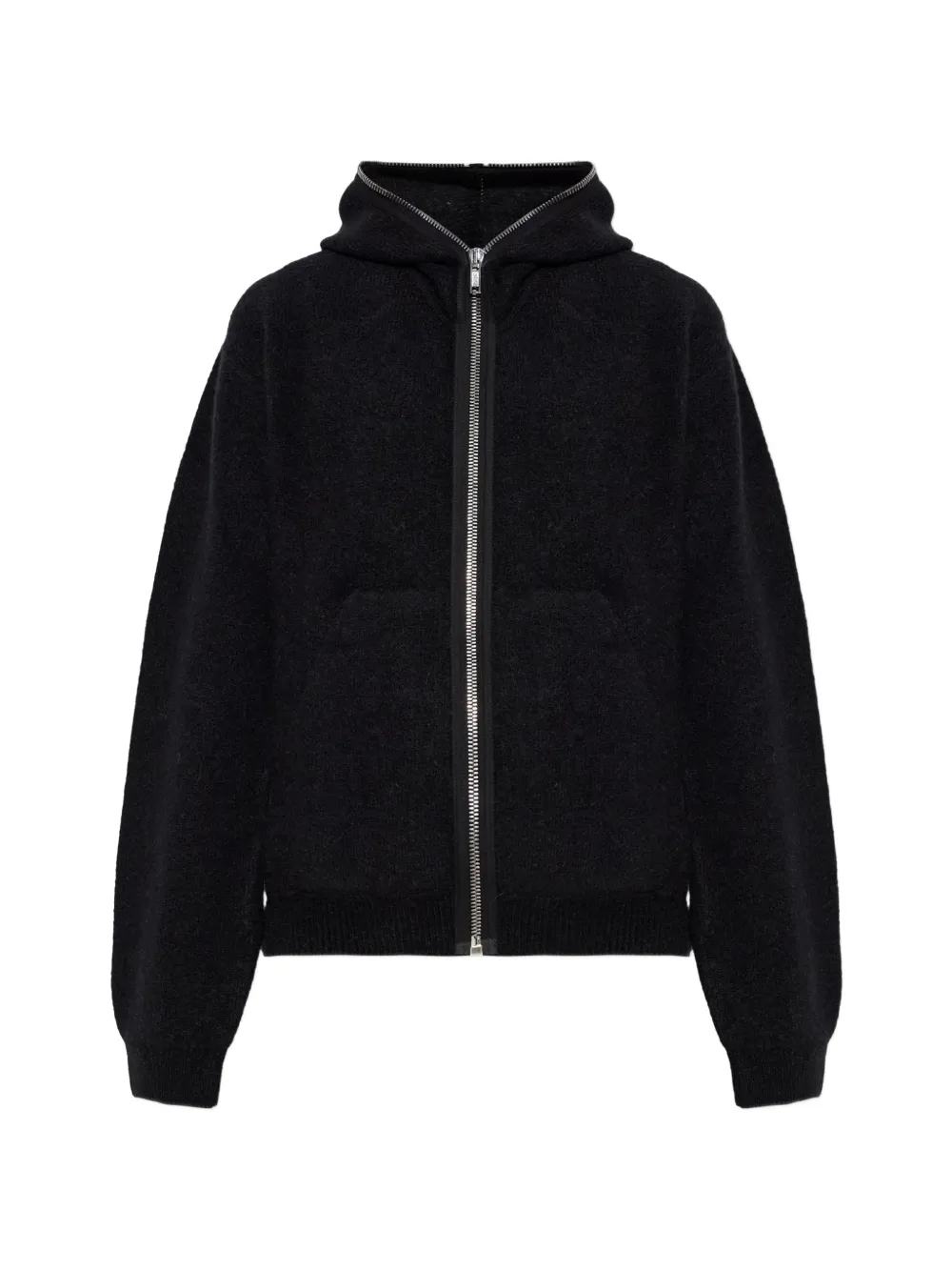 Rick Owens hooded zip-up cardigan - Nero