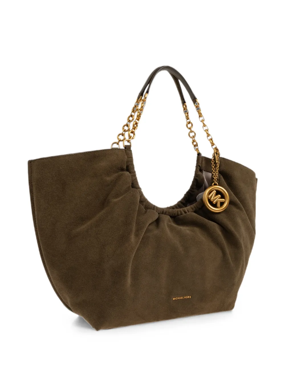 Michael Kors large Indie chain-link leather tote bag Groen