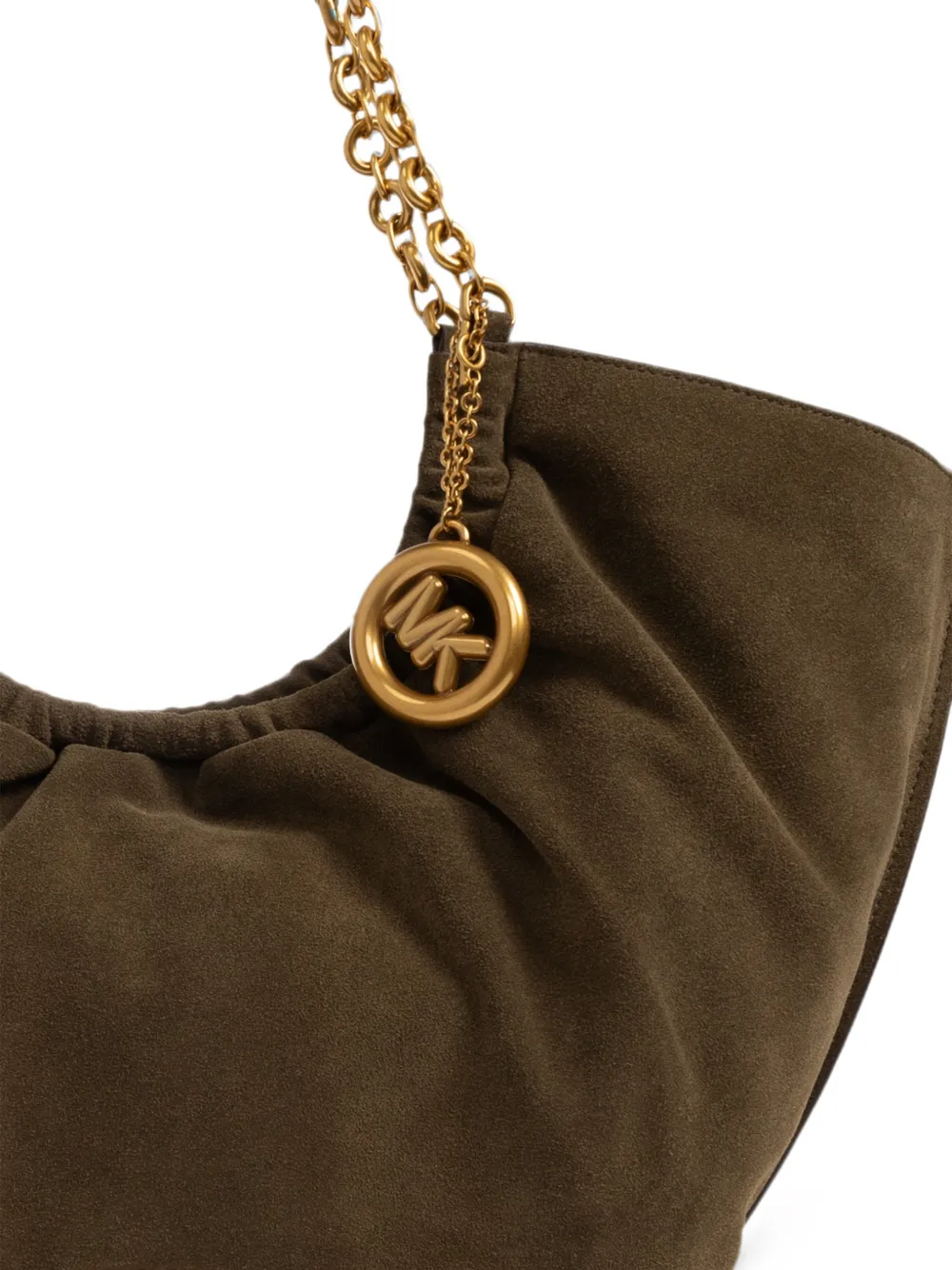 Michael Kors large Indie chain-link leather tote bag Groen