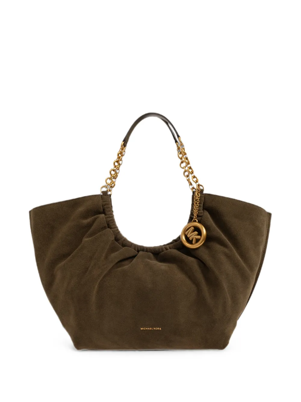 Michael Michael Kors large Indie chain-link leather tote bag - Verde