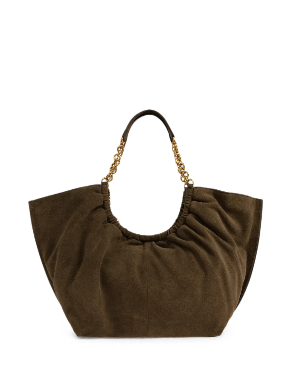 Michael Kors large Indie chain-link leather tote bag Groen
