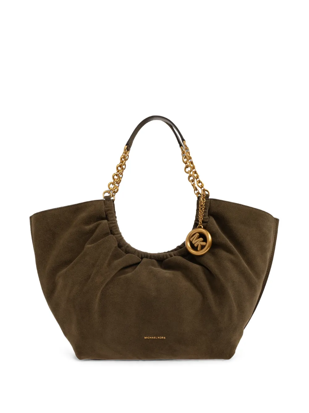 Michael Kors large Indie chain-link leather tote bag Groen