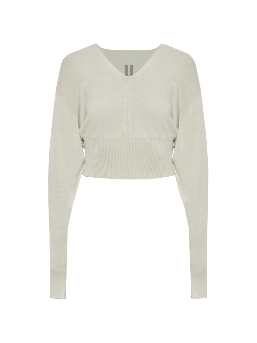 Rick Owens cropped V-neck sweater - Toni neutri