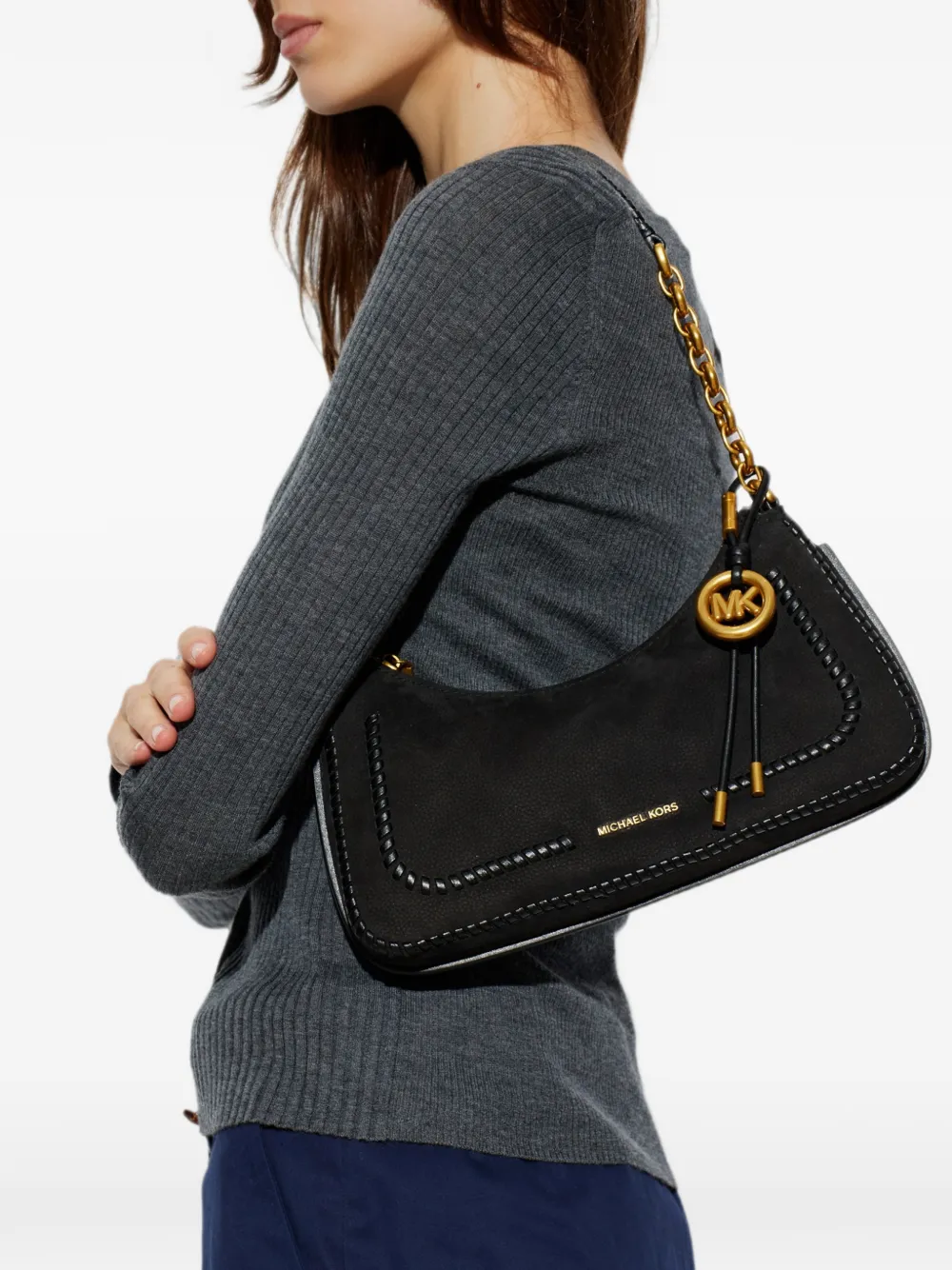 Michael Kors medium Nolita shoulder bag Zwart
