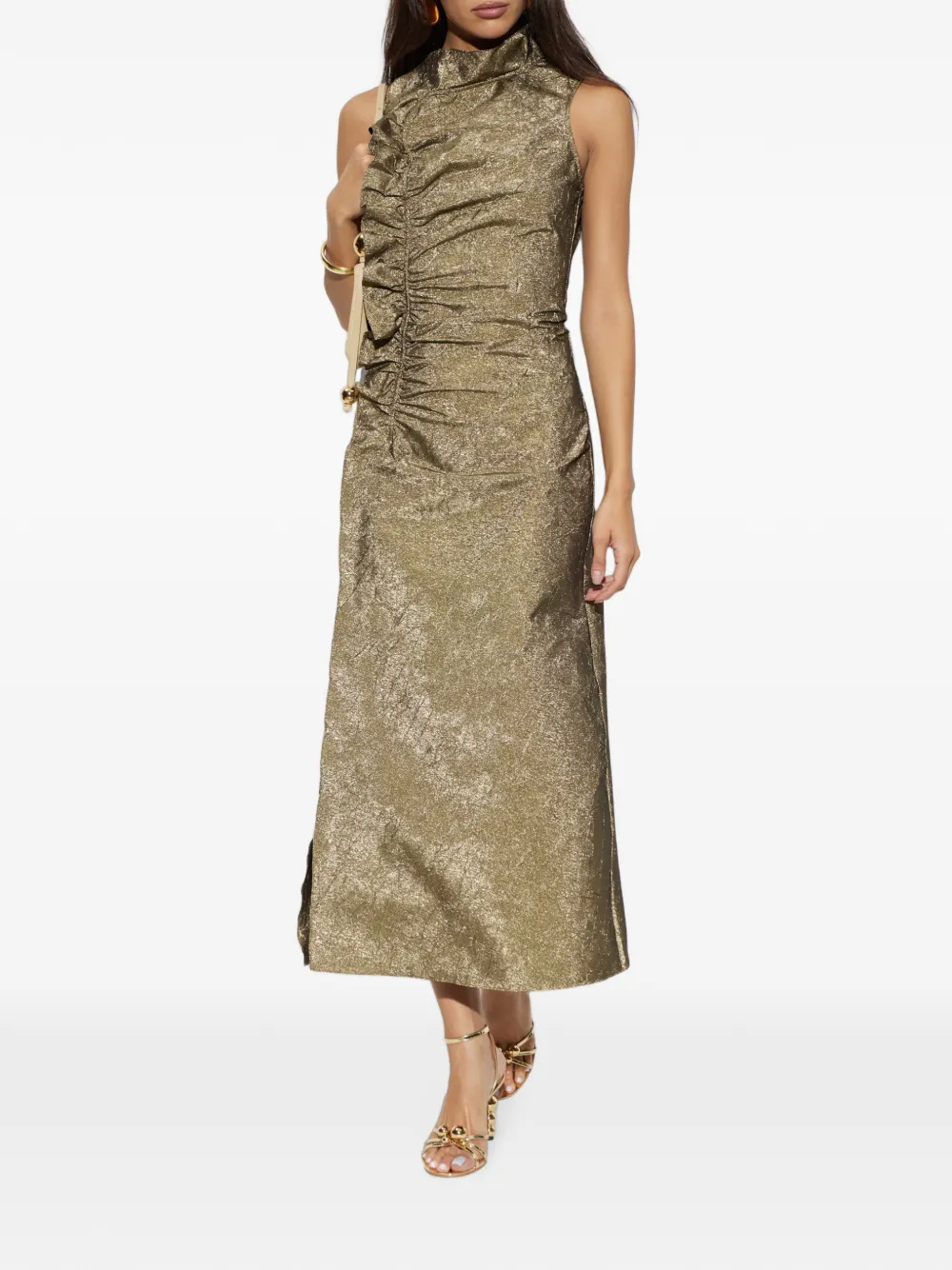Ulla Johnson Jurk met metallic-effect Goud