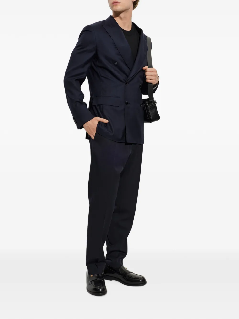 Brioni Blazer met dubbele rij knopen Blauw