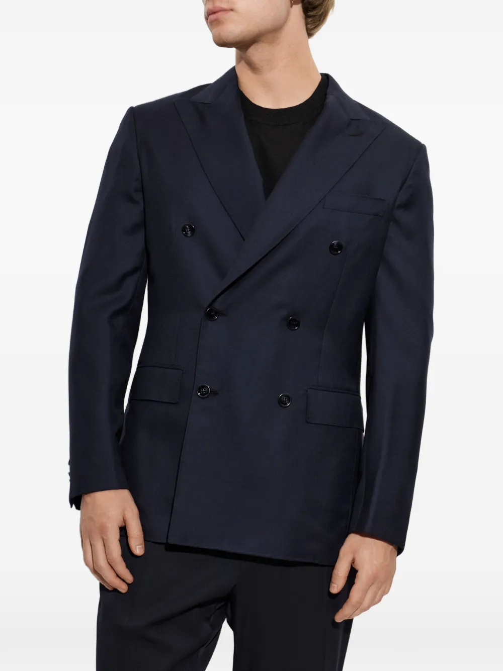 Brioni Blazer met dubbele rij knopen Blauw