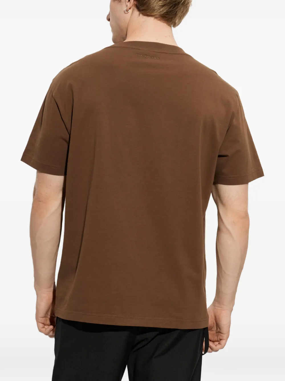 Courrèges T-shirt met logoprint Bruin