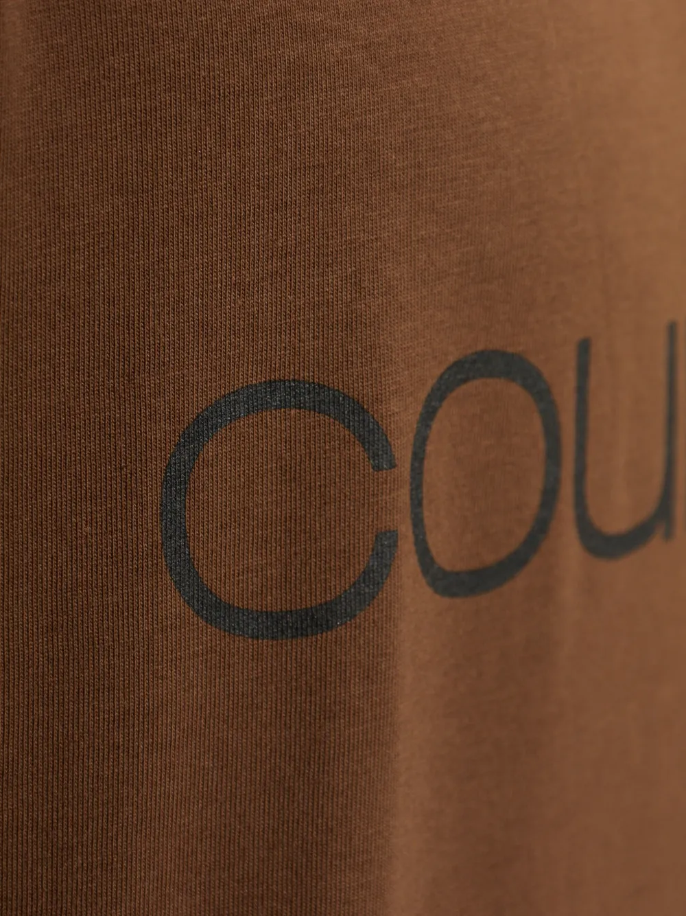 Courrèges T-shirt met logoprint Bruin