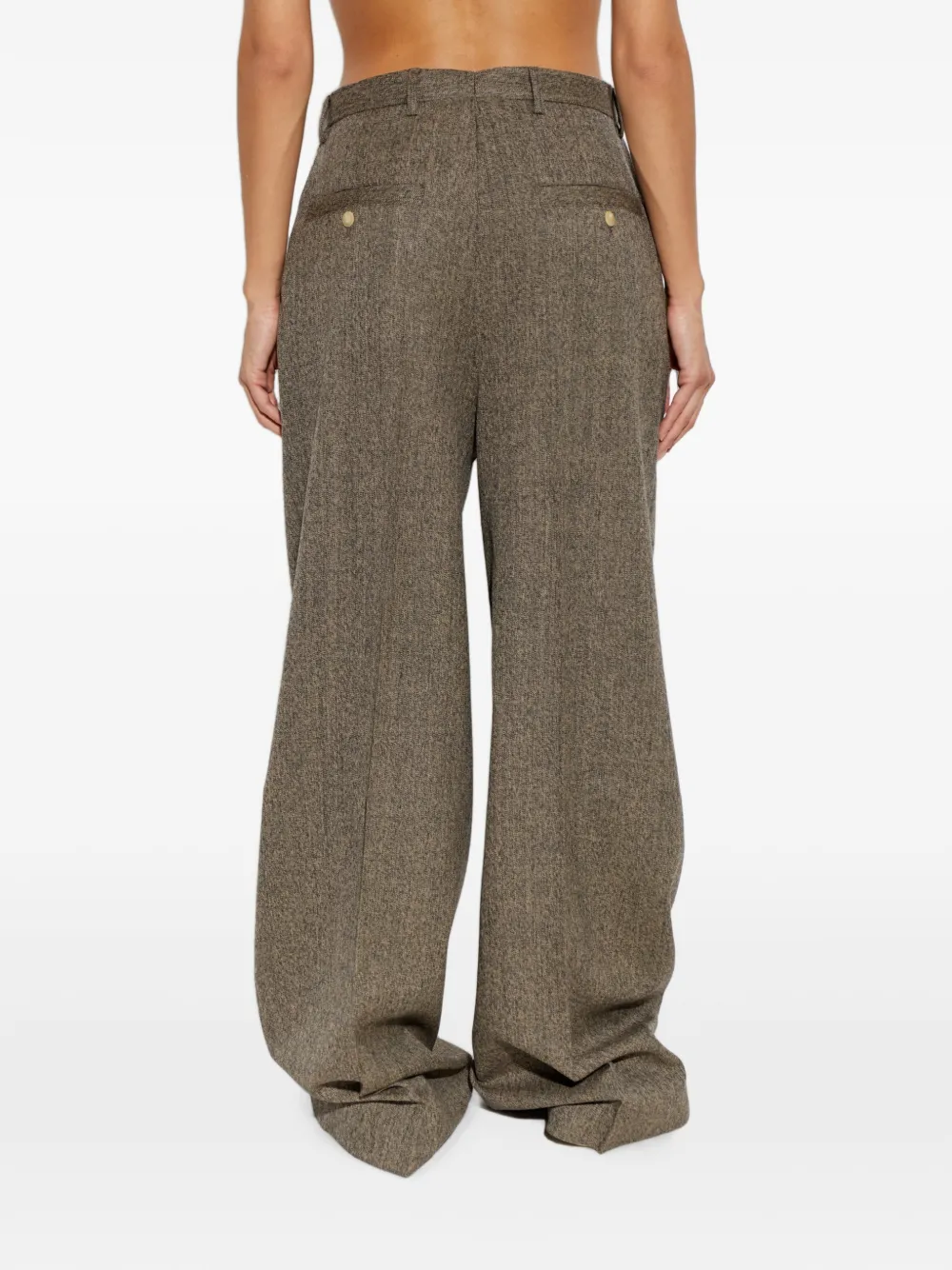 Rick Owens Tower broek met wijde pijpen Bruin
