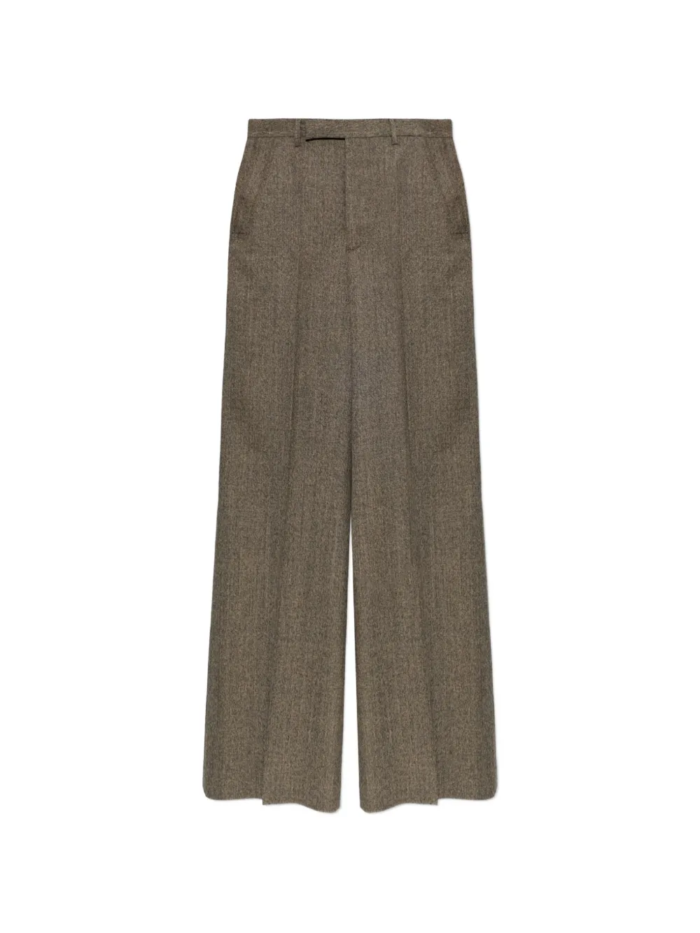 Rick Owens Pantaloni a gamba ampia in lana - Marrone