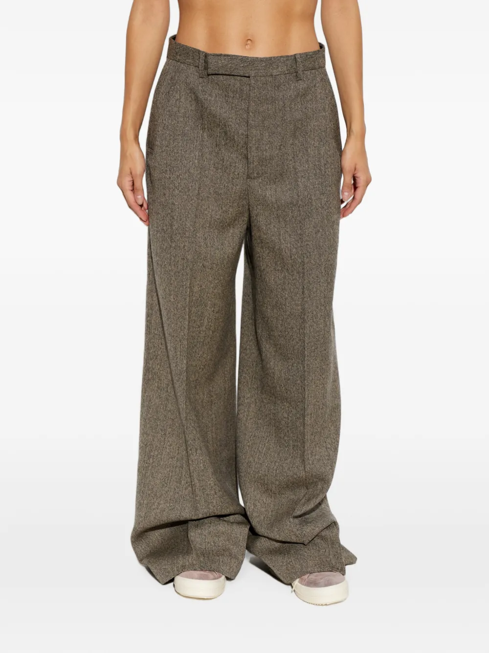 Rick Owens Tower broek met wijde pijpen Bruin