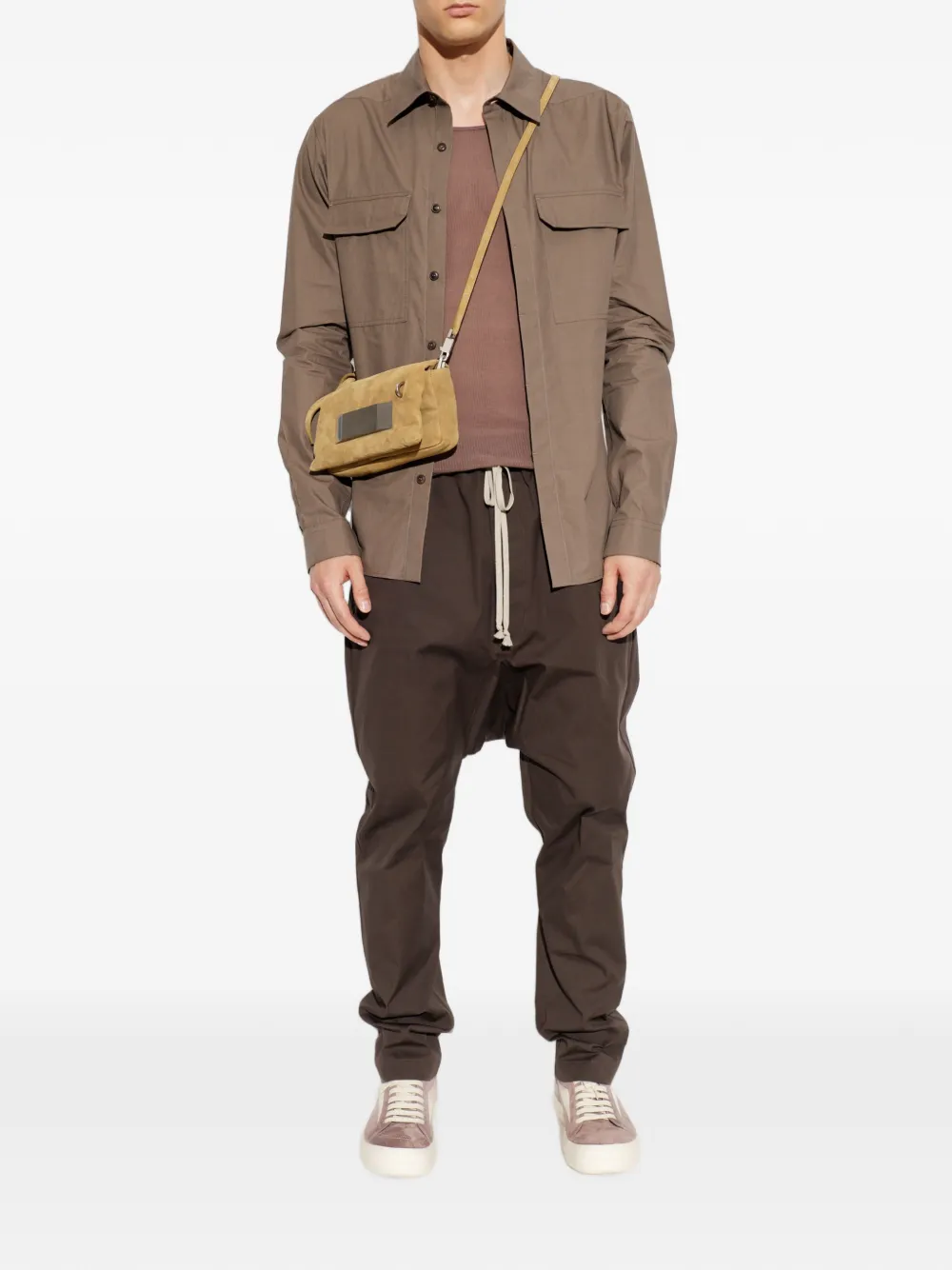Rick Owens Overhemd met klepzak Bruin
