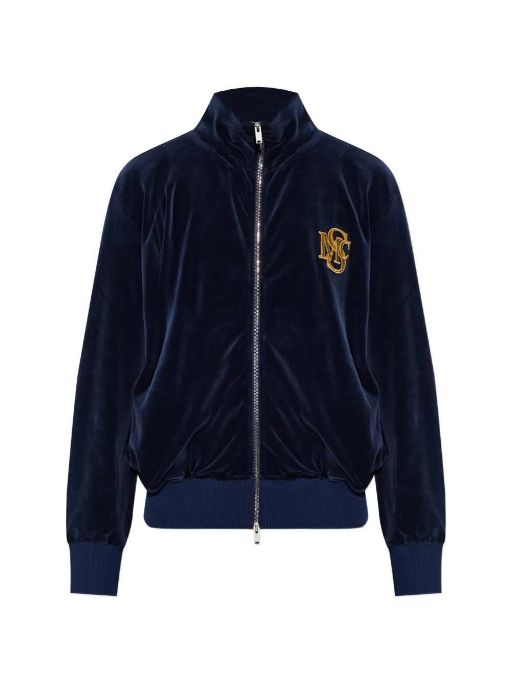 Stella McCartney logo-embroidered zip-up sweatshirt - Blu