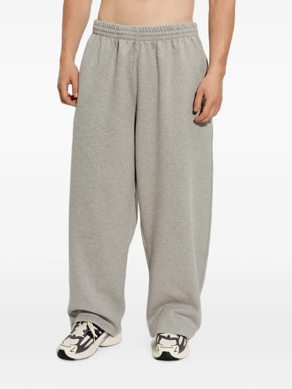 adidas logo-embroidered elasticated-waist track pants Grijs