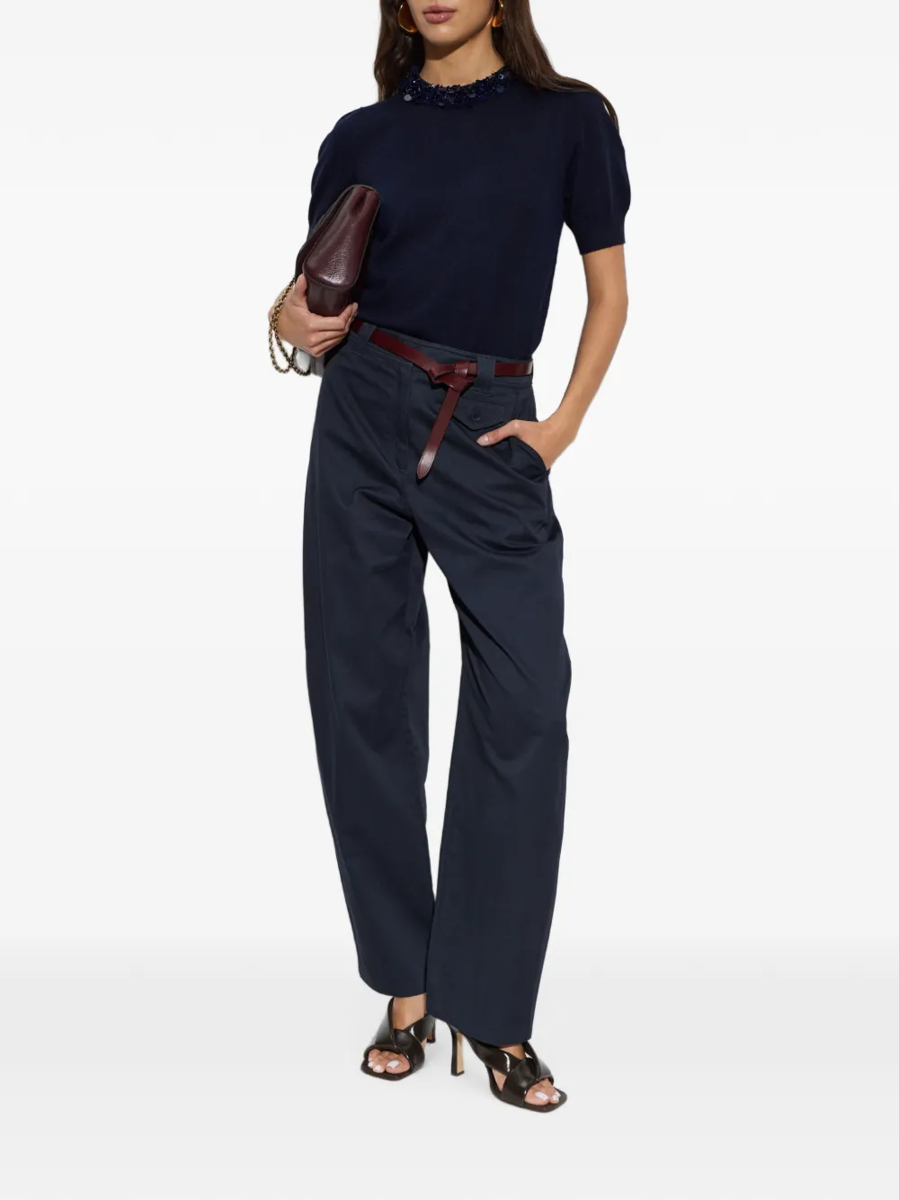 Ulla Johnson T-shirt verfraaid met pailletten Blauw