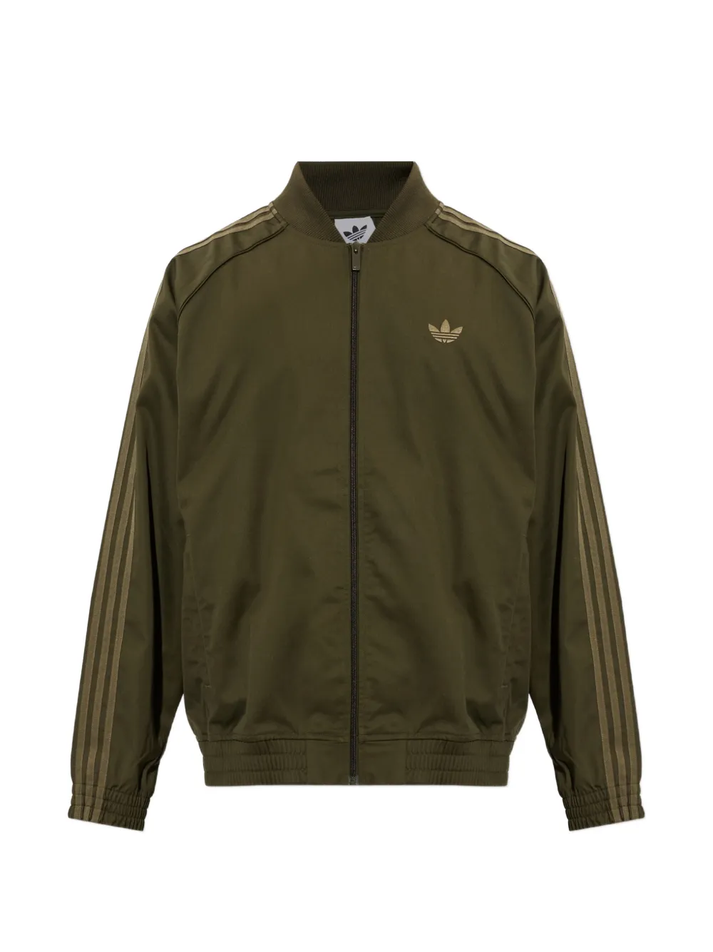 adidas logo-embroidered side-stripe jacket - Grün