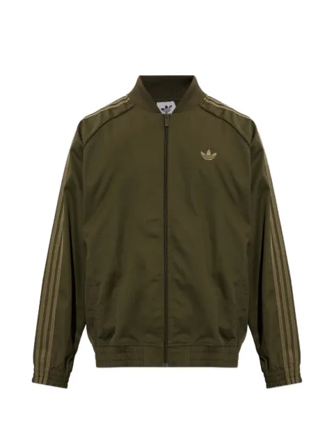 adidas logo-embroidered side-stripe jacket