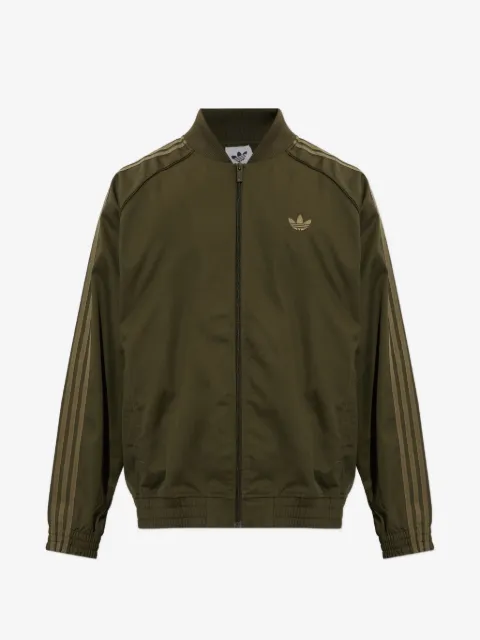 adidas logo-embroidered side-stripe jacket