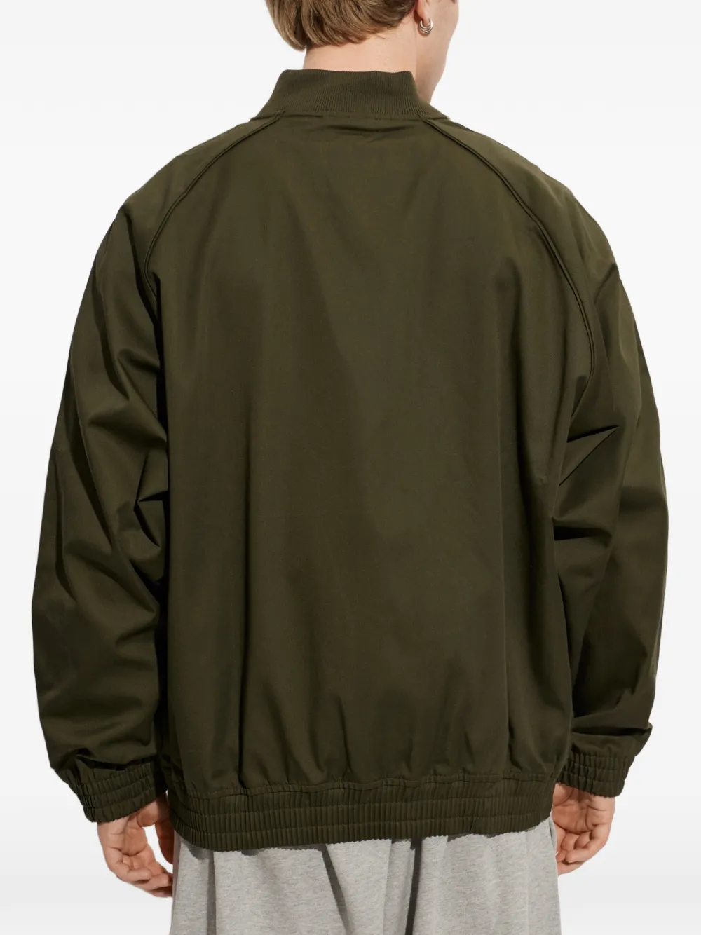 adidas logo-embroidered side-stripe jacket Groen