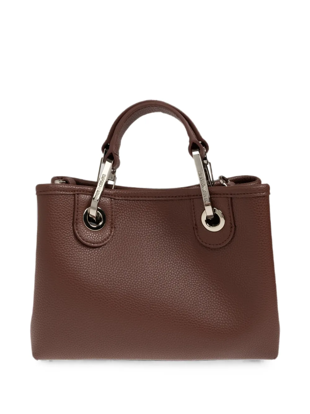 Emporio Armani Shopper met logoprint en bewerkt effect Bruin