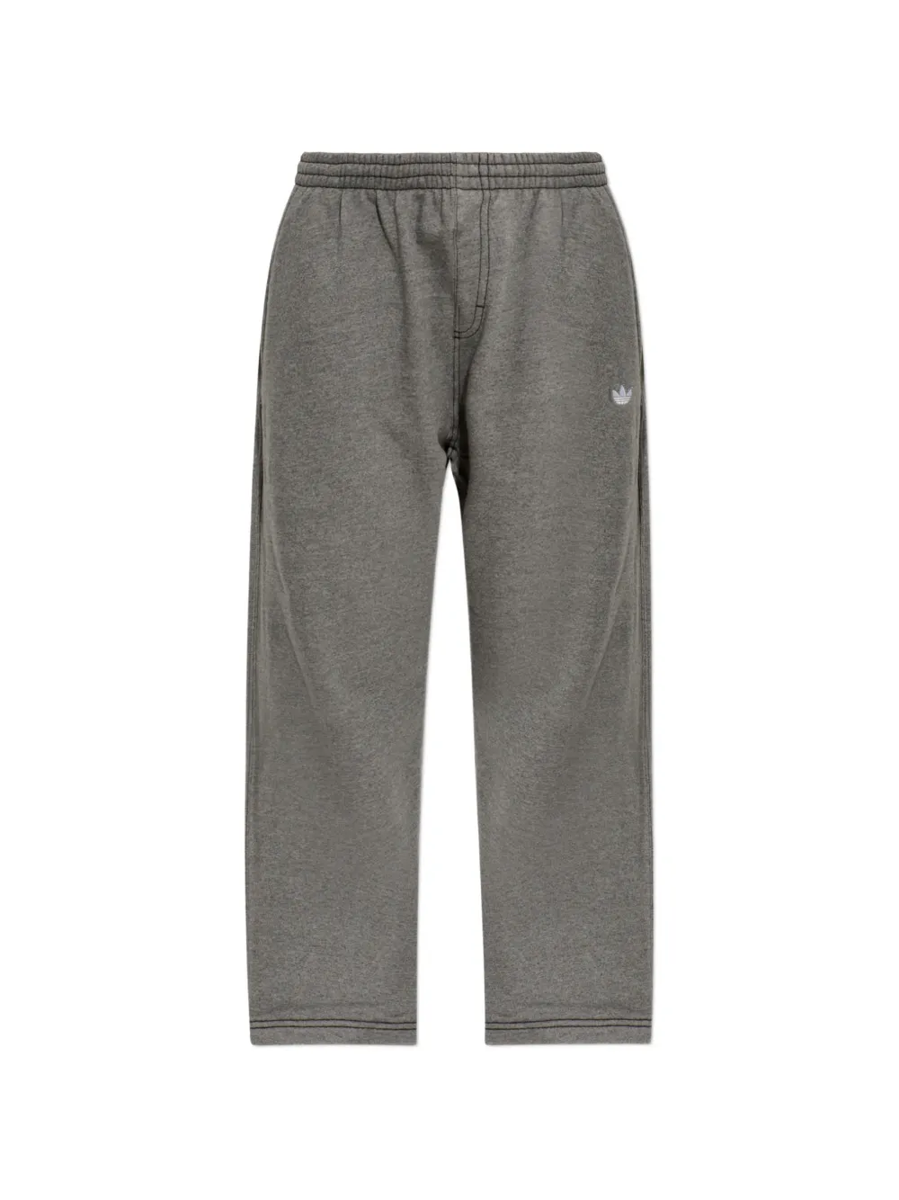 adidas logo-embroidered wide-leg track pants - Grigio