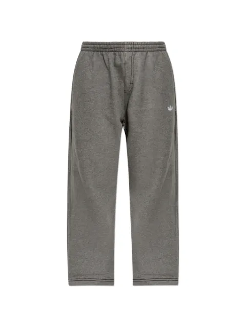 adidas logo-embroidered wide-leg track pants