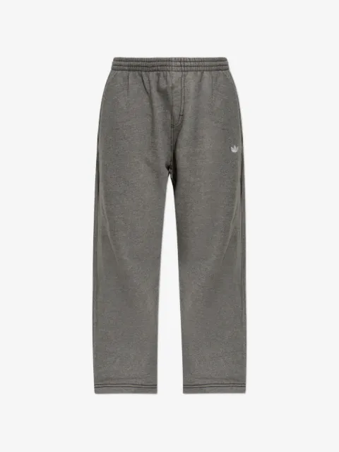 adidas logo-embroidered wide-leg track pants
