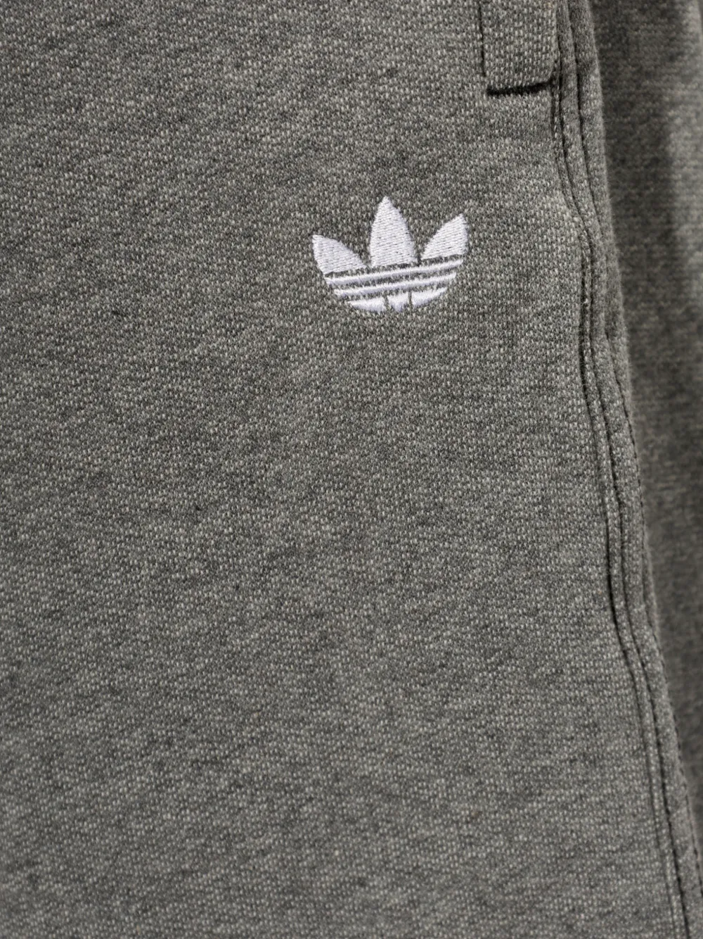 adidas logo-embroidered wide-leg track pants Grijs