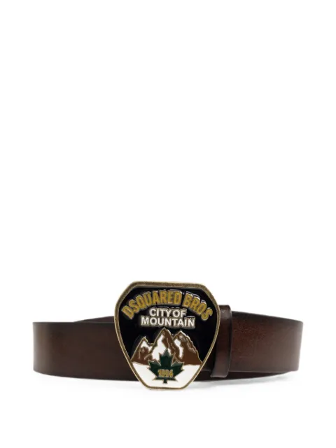 DSQUARED2 plaque-buckle leather belt