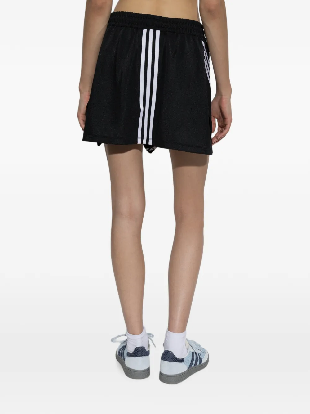 adidas Three-stripes logo-patch mini skirt Zwart