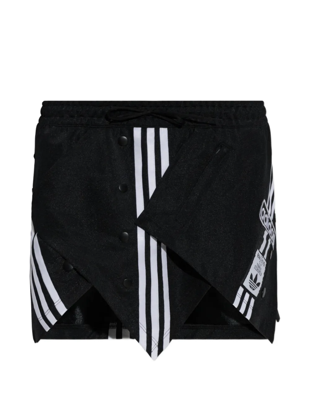 adidas Three-stripes logo-patch mini skirt - Schwarz
