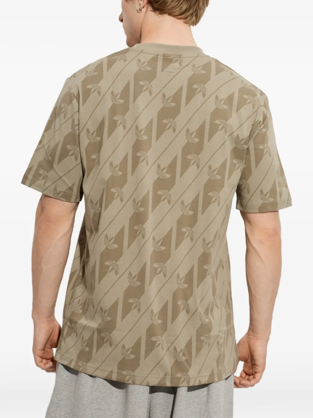 adidas Monogram AOP-print cotton T-shirt Groen