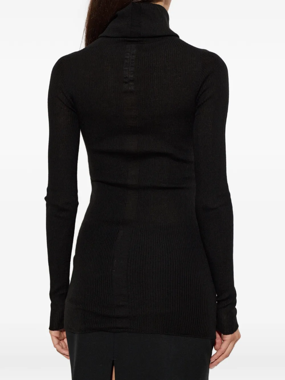 Rick Owens Ribgebreide coltrui Zwart