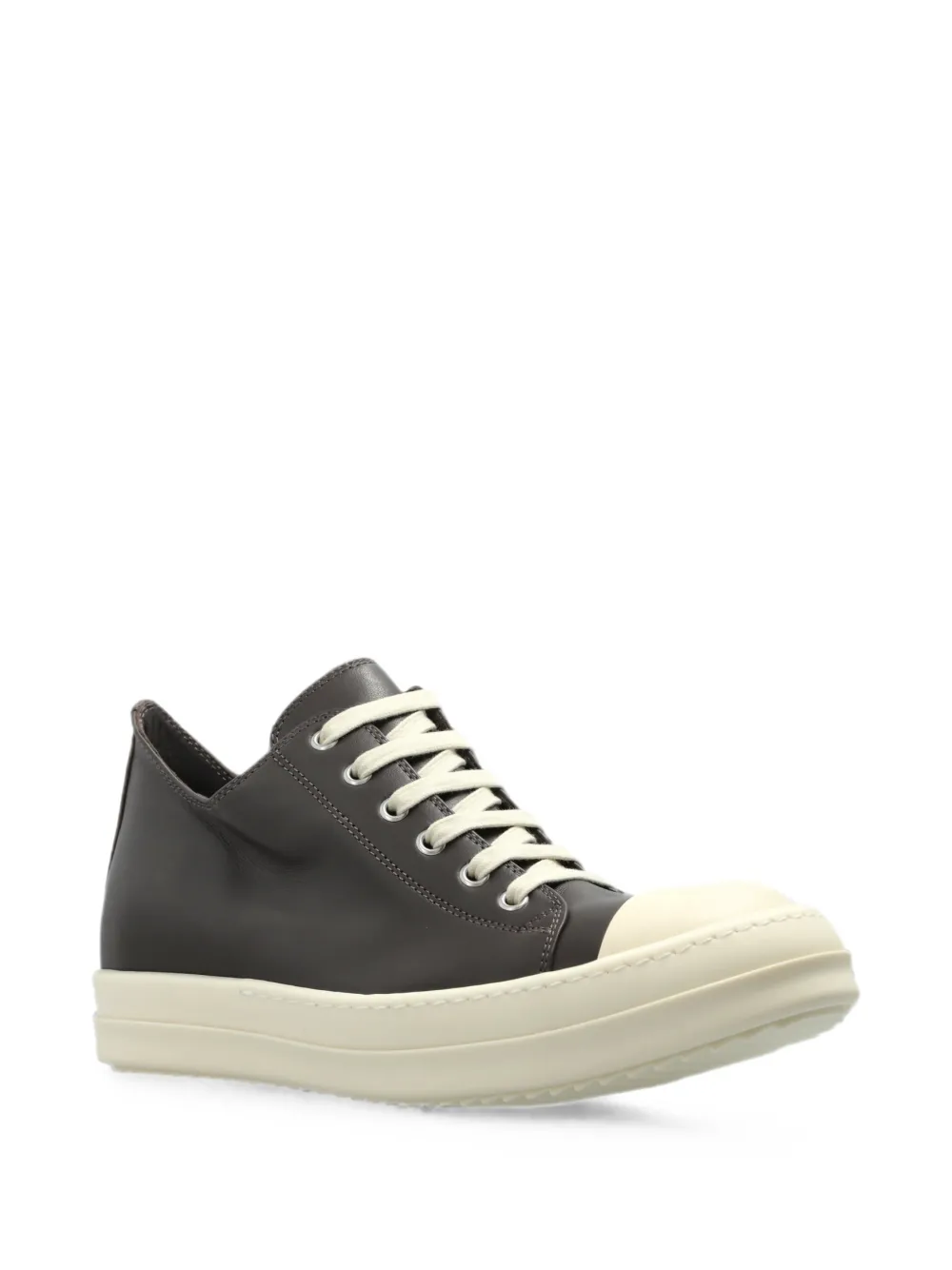 Rick Owens Low leather sneakers Bruin